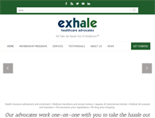 Tablet Screenshot of exhalehealth.com